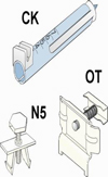 Set of expansion brackets and spacers for steel column radiators, OT clamp , N5 Spacer Extension.