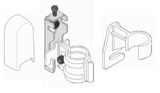 Set
                                    made of brackets and spacers for column radiators